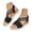 Black, variant on Espadrilles Wedge Sandals for Women Platform Strappy Dress Shoes Wide Width Walking Sandal with Elastic Ankle Strap 6.5 Yellow