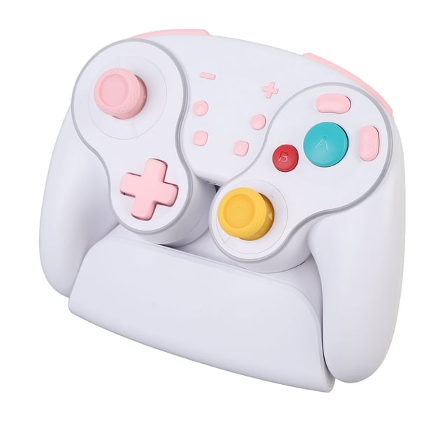 Manette Sans Fil Six Axes Gyroscope une Touche RGB Mécanique PC Manette de Jeu Vidéo avec Station de Charge Sans Fil pour Switch