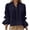 Navy, variant on Womens Tops Casual, Summer Casual Loose Fit Pleated Solid Blouse Top for Women Wear Yellow S