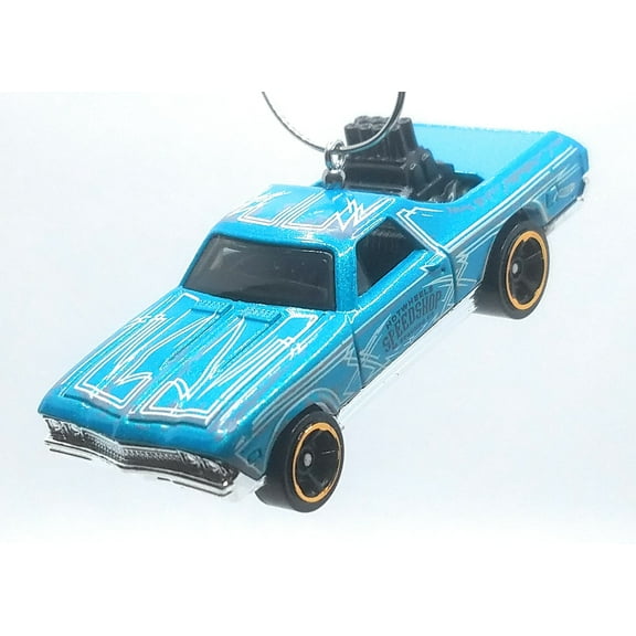 Christmas Ornament for 1968 Chevy El Camino Blue White Pin Stripes