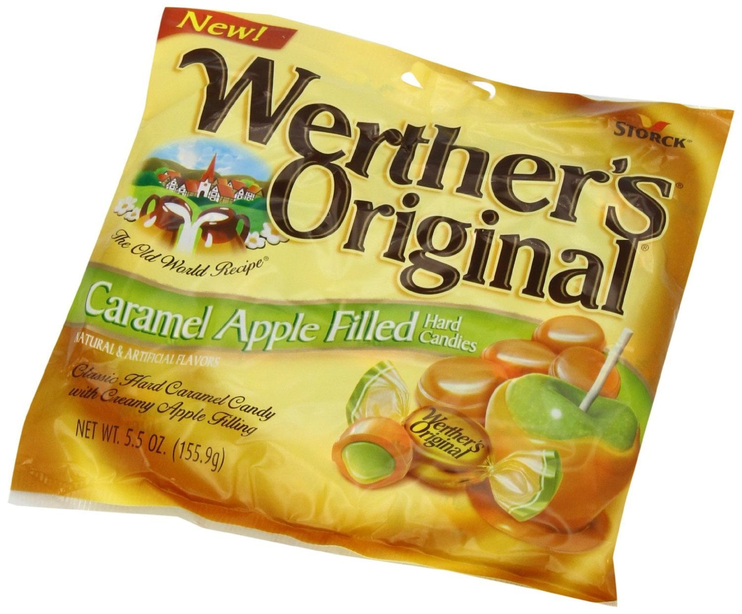 Werthers Original Caramel Apple Filled Hard Candies Net Wt. 5.5 OZ