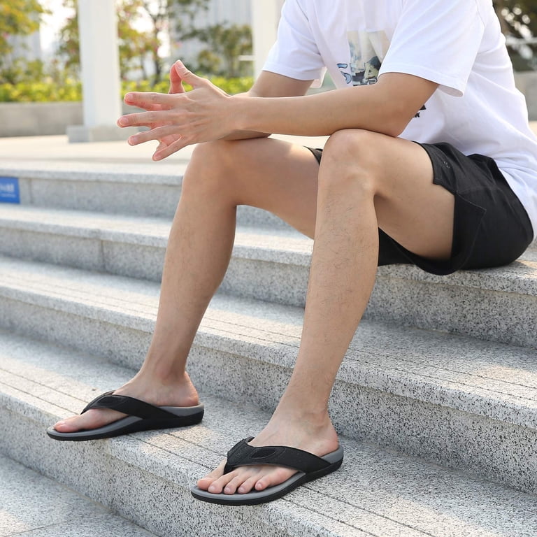 MEGNYA Mens Orthopedic Flip Flops for Plantar Fasciitis  display picture 1