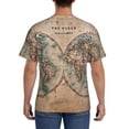 thumbnail image 3 of Bixox Men's The World is Hemisphere Printed Short Sleeve Skinny Athletic T-Shirt, 3 of 6