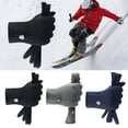 thumbnail image 5 of New Fashion Touch Screen Outdoor Sport Autumn Winter Thick Plush Men Gloves Full Finger Mittens Furry Warm Mitts BLUE-2, 5 of 8