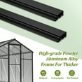 thumbnail image 5 of LZBEITEM 6'x10'x6.5' Walk-In Polycarbonate Greenhouse, Black Aluminum Frame, Adjustable Ventilation, 5 of 12