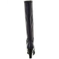 thumbnail image 3 of Stuart Weitzman Milla City Wedge Patent & Leather Knee-High Boot, 6.5, Blue, 3 of 5