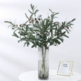 thumbnail image 3 of Soumake Artificial Plant Realistic Green Leaves Fake Olive Branch Photography Props Flowers Arrangement Decoration for Living Room, 3 of 8