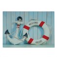 thumbnail image 2 of Coastal Cutting Board, Anchor Striped Siding Vertical on Shabby Boards Classic Style, Decorative Tempered Glass Cutting and Serving Board, Large Size, Red Pale Blue Navy Blue, by Ambesonne, 2 of 5