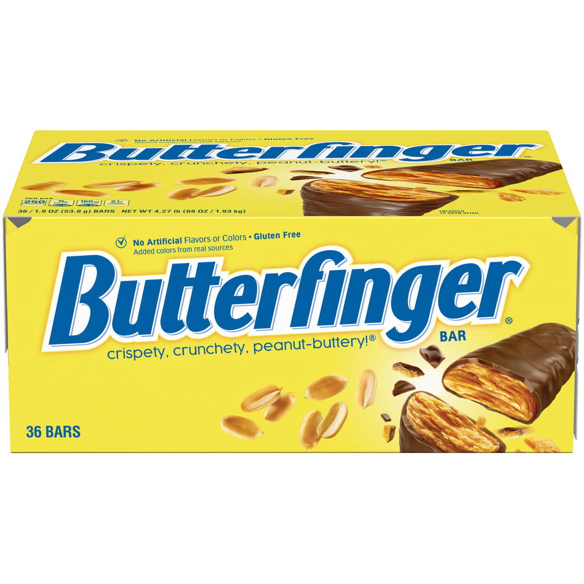 Butterfinger Milk Chocolate Candy Bars, full size pack of 36