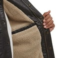 thumbnail image 6 of Levi’s Men’s Full Fleece Lining Faux Leather Jacket, Brown, Medium, 6 of 6
