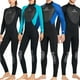 thumbnail image 3 of Naiovety Traje de buceo Neopreno Nylon Traje de baño de manga larga Borde de cuero Clásico Cuello Traje de neopreno de Deportes acuáticos Hombre Azul SG, 3 of 6