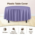 thumbnail image 2 of Exquisite 12 Premium Lavender Plastic 84" Round Party Tablecloths Disposable Waterproof, 2 of 8