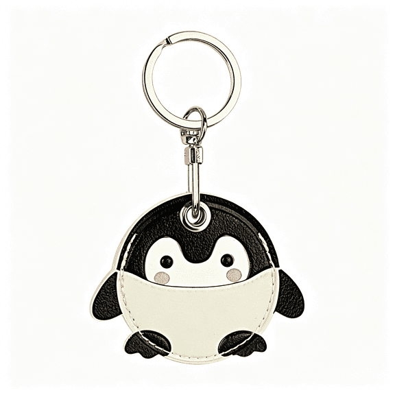 DESIGNICE for Keychain Cute,Hidden Cute Air Tag Holder with Keychain Ring Leather Case for Keys,Bag,Pets