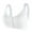 White, variant on Women's Racerback Front Closure Bra Plus Size Full Figure Unpadded Everyday Underwire for Big Bust