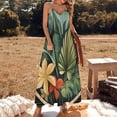 thumbnail image 2 of WISHTIME Women Sleeveless Dresses Botanical Summer Spaghetti Strap Maxi Casual Flowy Beach Long Dress USA, 2 of 9