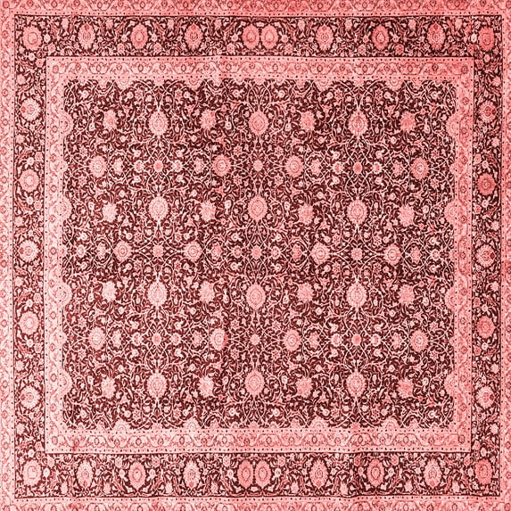 Ahgly Company Indoor Square Persian Red Traditional Area Rugs, 8' Square