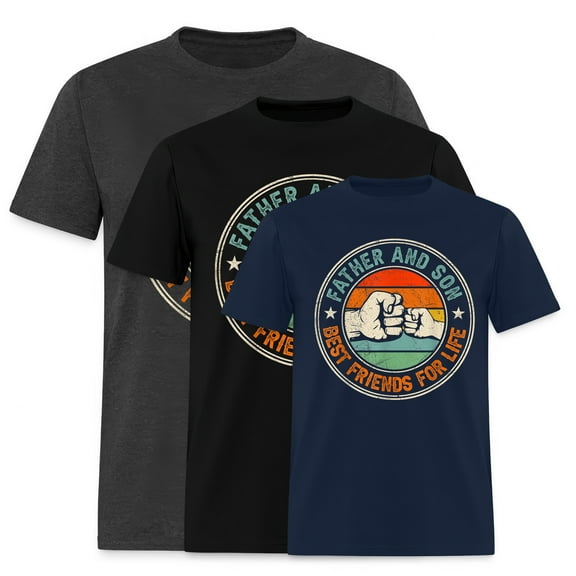 EcoLoom Father And Son Best Friends For Life Matching Father's Day Short Sleeve Unisex T Shirt