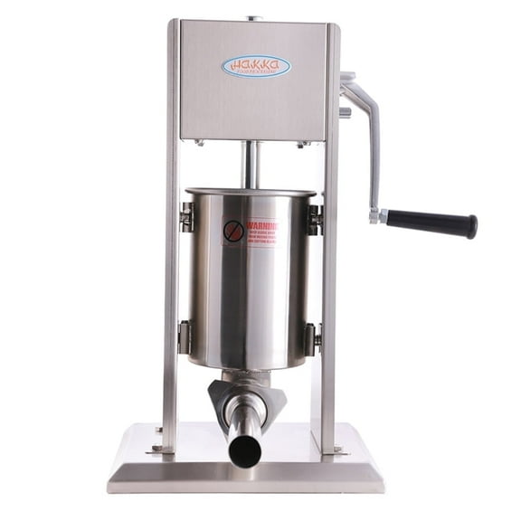 7 Lb Stainless Steel Vertical Sausage Stuffer, 2-Speed