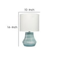thumbnail image 5 of Table Lamp with Drum Shade and Pedestal Base, White and Blue, 5 of 5