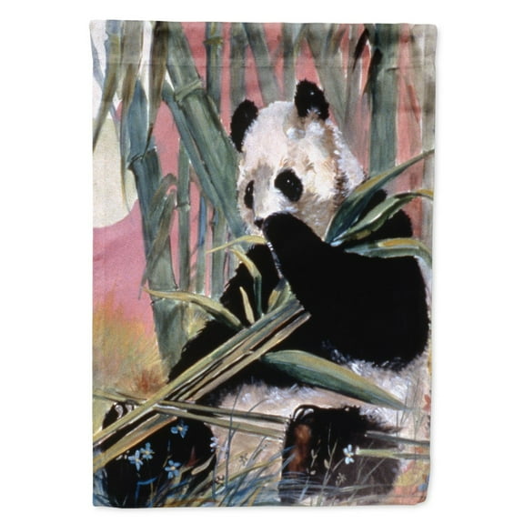 Carolines Treasures JMK1190CHF Giant Panda Flag Canvas House Size  Large multicolor
