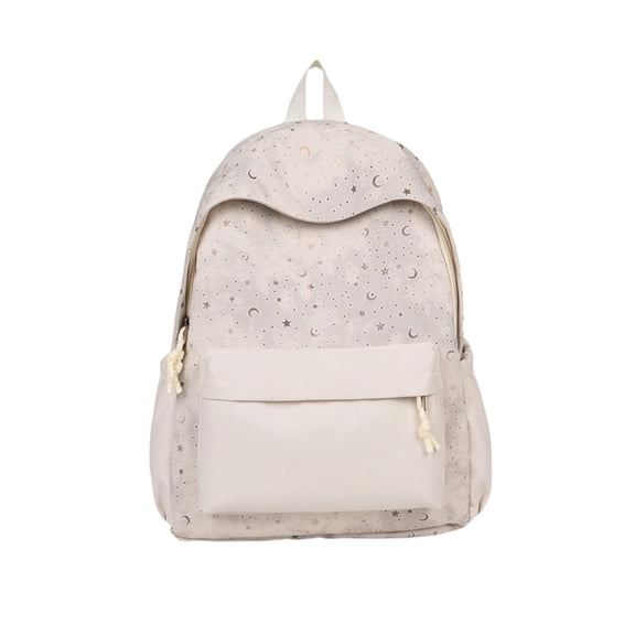 Cinvoph Trendy Backpack for Men Women Foldable Portable Shoulder Travel Daypacks Bags for Travel Commuting Outdoor 12"x16"x6" White