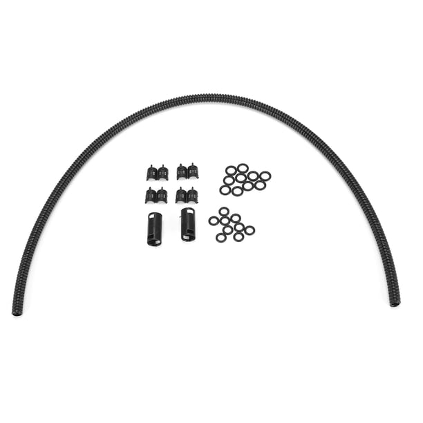 Kit de conector de tubo corrugado para manguera de rociador de limpiaparabrisas de 50cm y 19,7 pulgadas, piezas universales para coche Jadeshay A