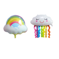 thumbnail image 2 of Globo de aluminio con forma de nube de arcoíris y borlas, decoración para fiesta de cumpleaños con cara sonriente y nube blanca, globo de aluminio, 2 of 2