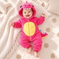thumbnail image 2 of Baby Plush Dinosaur Romper Halloween Infant Onesie Dress Up Outfit Toddler Christmas Party,6-9 Months, 2 of 5