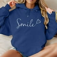 thumbnail image 3 of Graphic Hoodies for Women Fall Winter Long Sleeve Positive Message Hooded Sweatshirt with Pockets Pullover Tops, 3 of 5