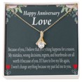 thumbnail image 3 of To My Girlfriend Reason For Everything Alluring Ribbon Necklace Message Card, 3 of 7