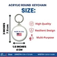 thumbnail image 5 of Round Acrylic Keychain - State Flag Washington - USA | Lightweight Travel Keepsake, Collectible Souvenir, Everyday Key Accessory, 5 of 9