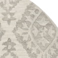 thumbnail image 4 of SAFAVIEH Micro-Loop Linton Damask Trellis Wool Area Rug, Light Grey, 5' x 5' Round, 4 of 5