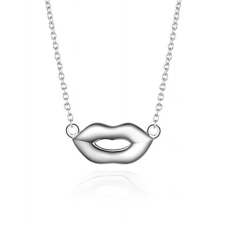 Tilo Jewelry Sterling Silver Lip Style Chain Necklace - Adjustable