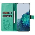 thumbnail image 3 of Allytech Galaxy S22+ Wallet Case,Galaxy S22 Plus 5G Case, Big Butterfly Embossed Kickstand Flip Cover Shockproof Drop Protection Wrist Strap Cards Holder Wallet Case for Samsung Galaxy S22+ - Green, 3 of 6