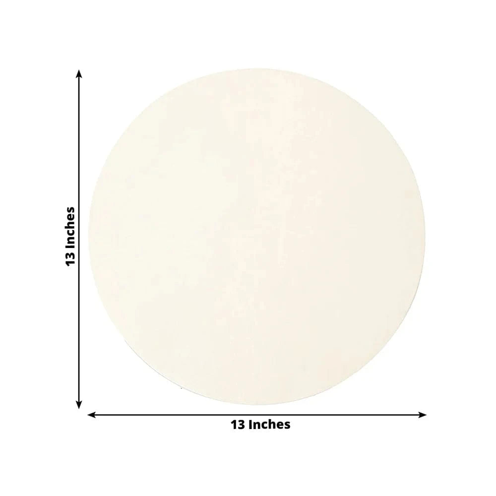 BalsaCircle 50 Round 13 in Pearl White Disposable Paper Table Placemats Party Events Decorations Supplies
