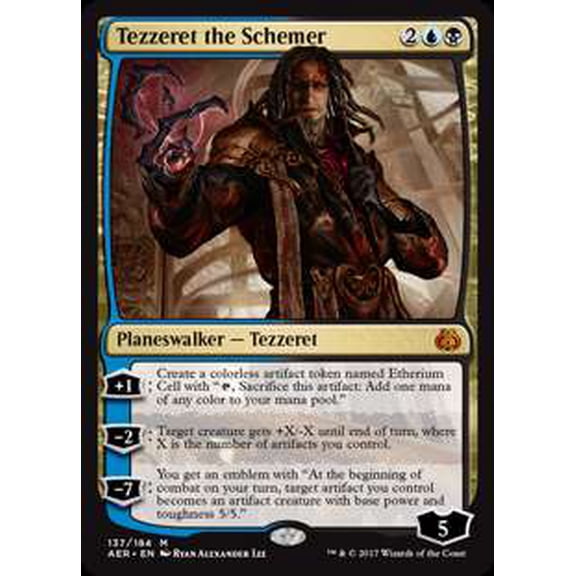 MtG Aether Revolt Mythic Rare Tezzeret the Schemer #137