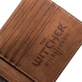 thumbnail image 3 of Cartera JINX The Witcher 3 con logo de lobo blanco, doble pliegue, marrón, 3 of 5