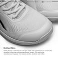 thumbnail image 2 of HUNDRED Infinity Pro Mens Badminton Sports Shoes (Non Marking) | White-Black | 7US/6UK/40U | For Table Tennis,Volleyball,Basketball & Indoor Sports| Lightweight, Durable & X-Cushion | Paddle Pickle, 2 of 7