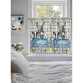 thumbnail image 3 of Animals Flowers Living Room Curtains 2 Panel, Weeping Spring Floral Elegant Checkered Cafe Window Treatment, Farmhouse Bedroom Bathroom Kitchen Curtains Drapes 104"x54", 3 of 6