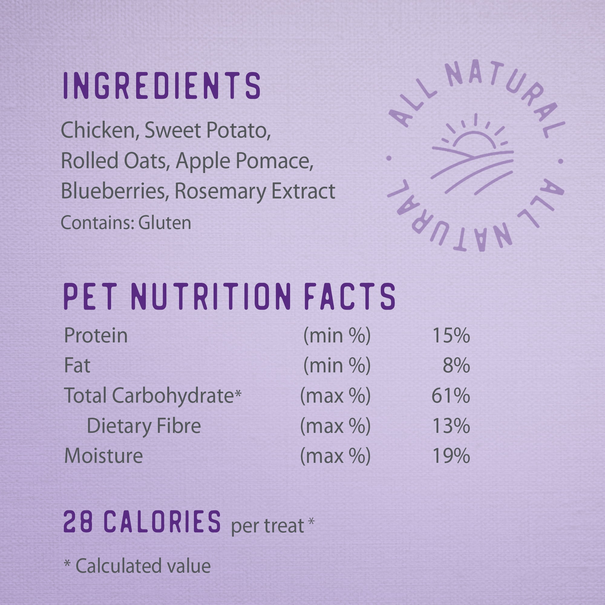 Biscuits croquants Caledon Farms - Friandises pour chiens au poulet, aux pommes et aux myrtilles, 553 grammes CALEDON FARMS BISCUIT CROQUANTS PL