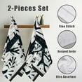 thumbnail image 3 of ARISTURING Abstract Black and Whit Kitchen Towels- Vintage Doodles Dish Towels for Kitchen, Black and White Hand Towels for Bathroom, Black and White Bathroom Kitchen Decor 27.5*16in, 3 of 6