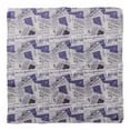 thumbnail image 4 of Bimba Purple Newspaper Mix Printed Pure Silk Scarf Neck Wrap Summer Hair Bandanas For Women 40 x 80 Inches, 4 of 6