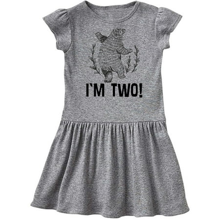 

Inktastic 2nd Birthday Bear 2 Year Old Boy Gift Toddler Girl Dress