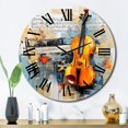 thumbnail image 3 of Designart "Verse Bold Music Expressive wall decor II" Music Oversized Wall Clock, 3 of 5