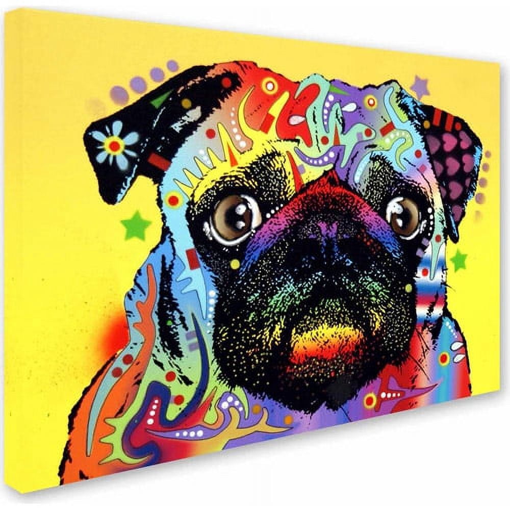 Trademark Fine Art "Pug" Canvas Art by Dean Russo