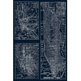 thumbnail image 2 of Sophie 6 17x24 Gold Ornate Wood Framed with Double Matting Museum Art Print Titled - New York Street Map, 2 of 4