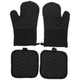 thumbnail image 3 of 1 Set Cotton Microwave Oven Gloves Oven Mitts Practical Heat Resistant Mats, 3 of 8