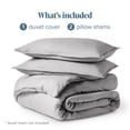 thumbnail image 3 of Bare Home Luxury Duvet Cover and Sham Set - Premium 1800 Collection - Ultra-Soft - King, Light Gray, 3-Pieces, 3 of 10