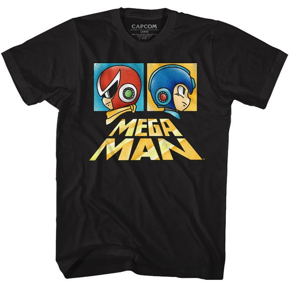 Mega Man Boxy Black Adult T-Shirt