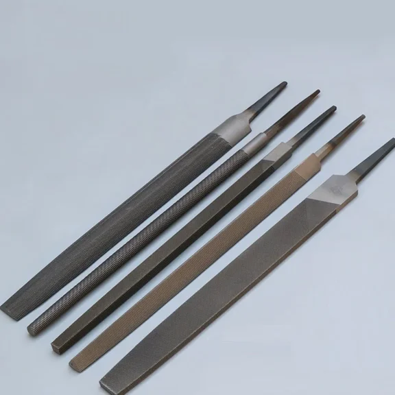 5Pcs 6 Inch Industrial Steel Files Set Flat/Round/Half Round/Triangle/Square For Metalworking Woodworking Steel Rasp File Flat